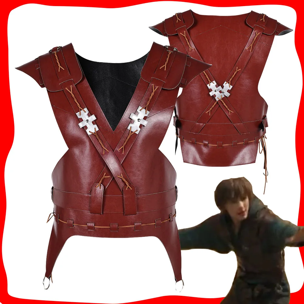

Hiccup Cosplay Men Fantasy Brown Leather Vest Costume Roleplay Movie Train Dragon Disguise Clothes Halloween Carnival Party Suit