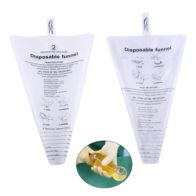 Breast Prosthesis Conveyor Belt Disposable Funnel for Breast Implant Filling Plastic Surgery Instrument 1pcs