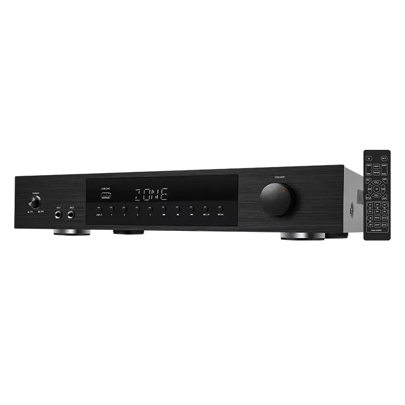 High Power D Class 4-Zone 8-Channel Multi-Zones Digital Audio Amplifier Connect Ceiling Speakers