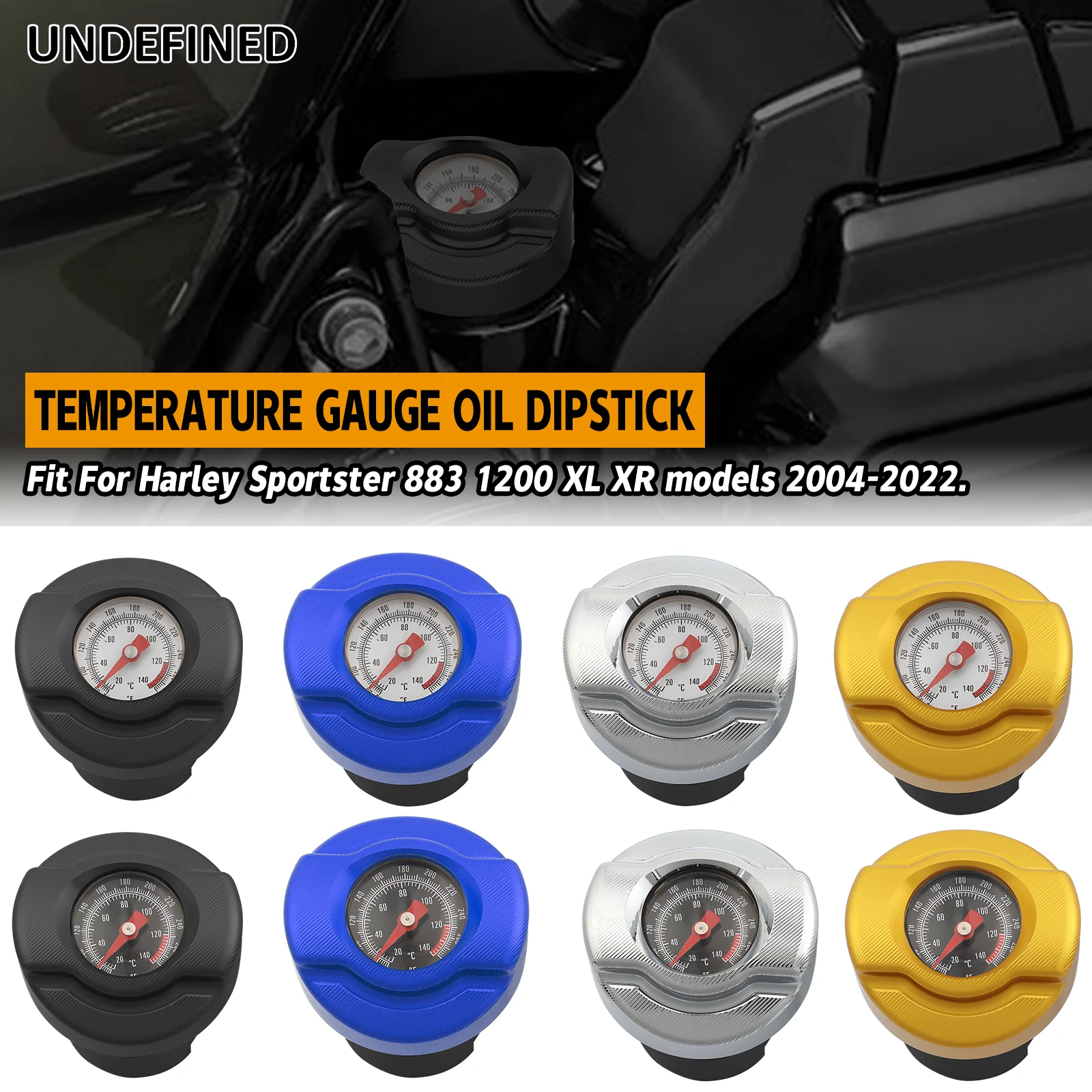 For Harley 2004-2022 Sportster 883 1200 XL XR Motorcycle Oil Temperature Dipstick Oil Plug Temp Gauge