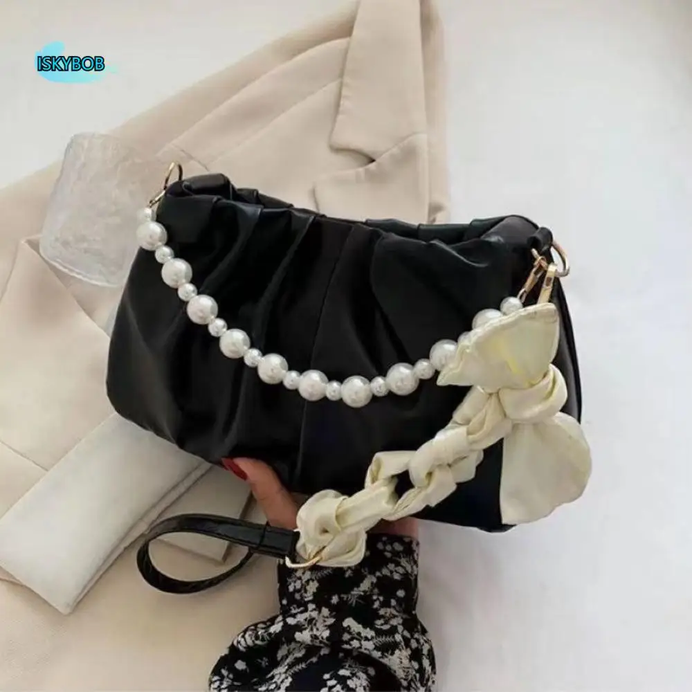 

Trendy Korean Cloud Shoulder Bag Small PU Leather Luxury Crossbody Bag Luxury Sweet Women's Handbags Purses