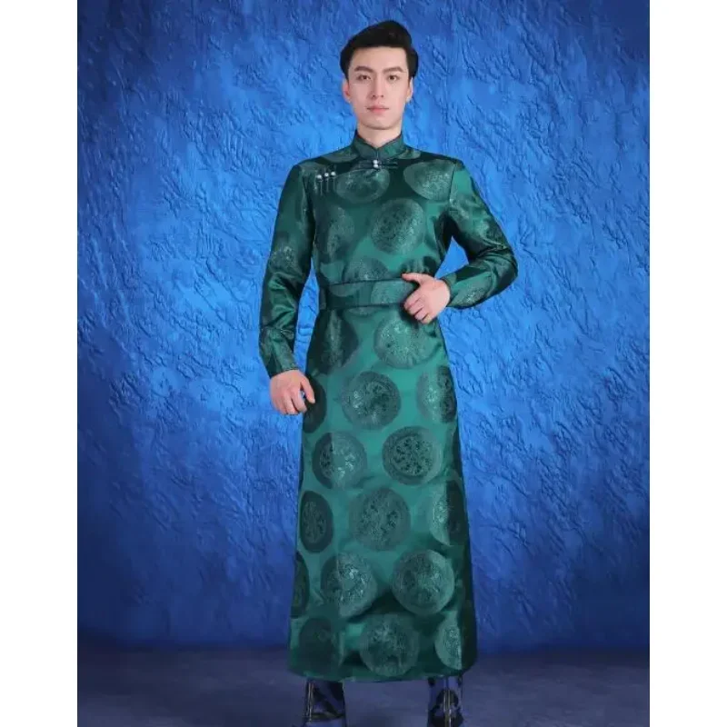 

Mongolian Men's Mongolian Robe Ethnic Dance Performance Mongolian Costume Lifewear Robe