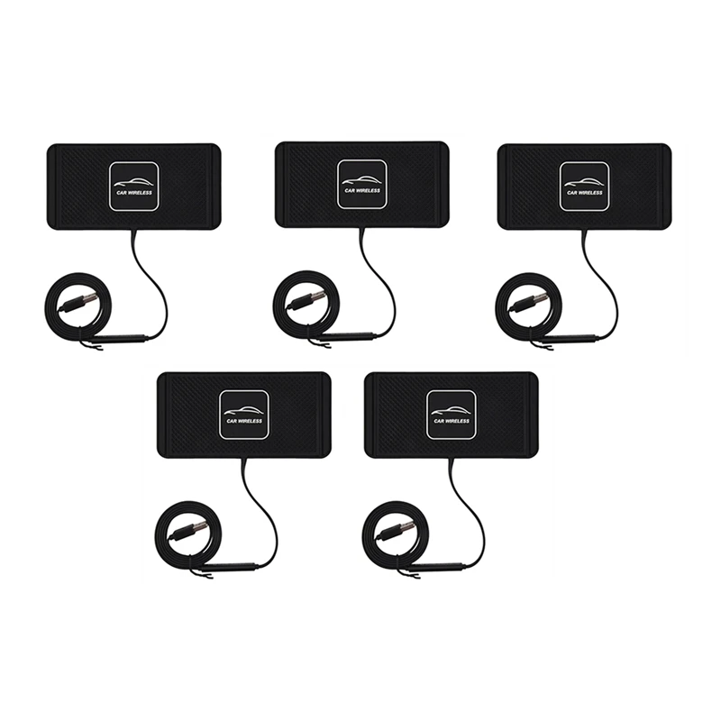 

2025 New-5X 5/7.5/10W C1 Car Qi Wireless Charger Pad Fast Charging Dock Station Non-Slip Mat