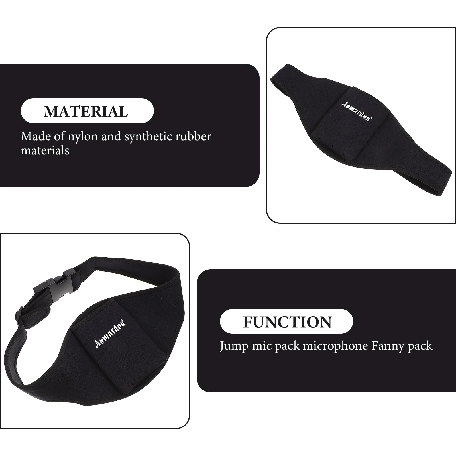 Skip Wheat Bag Fitness Instructors Mic Belt Microphone Pouch Holder for Running Fanny Pack Nylon Buckle Supply Cellphone