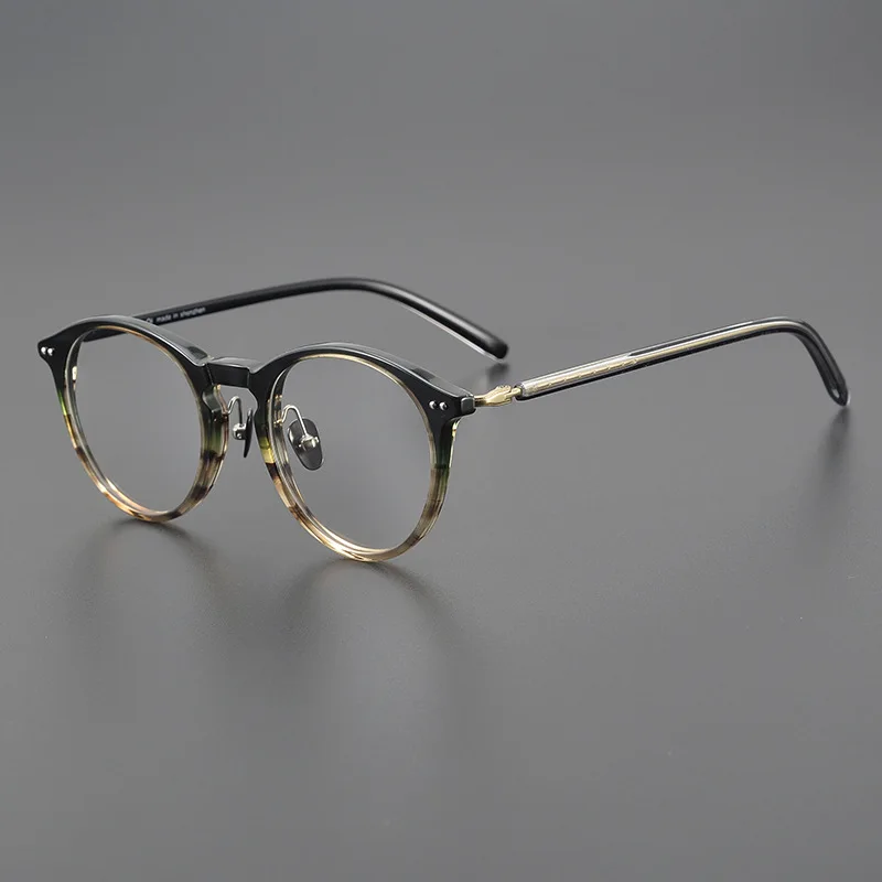 Luxurious Tortoise Shell Frame Men's High-quality Plate Big Face Round Frame Retro Myopia Frame Women Tide Blue Light Prevention