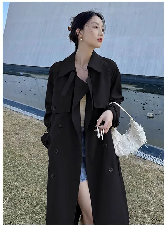 2024  Women's Clothing Mid-Length Figure Flattering Trench Coat  No.16