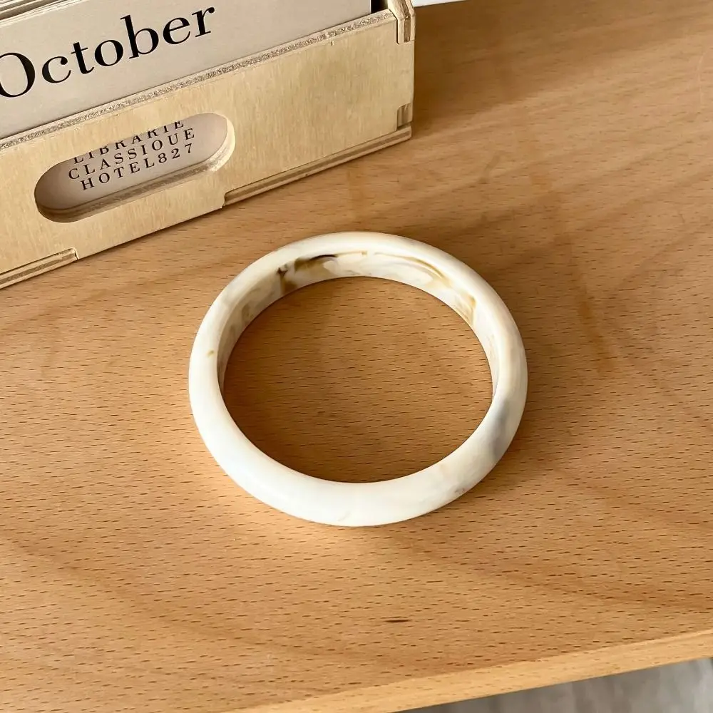 Elegant Smudged Fine Bangles Smooth Round Colorful Wrist Bracelets Exaggerated Thin Lady's Bracelet Gifts