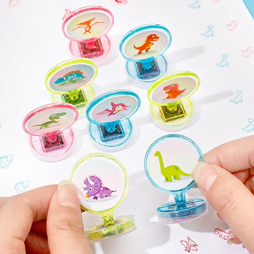 غطاء ختم رياض الأطفال ، منع الحبر من تبخير الأختام الحيوانية ، نمط حيوان أليف لطيف ، ختم لعبة الدماغ اللامع ، سهل الحمل