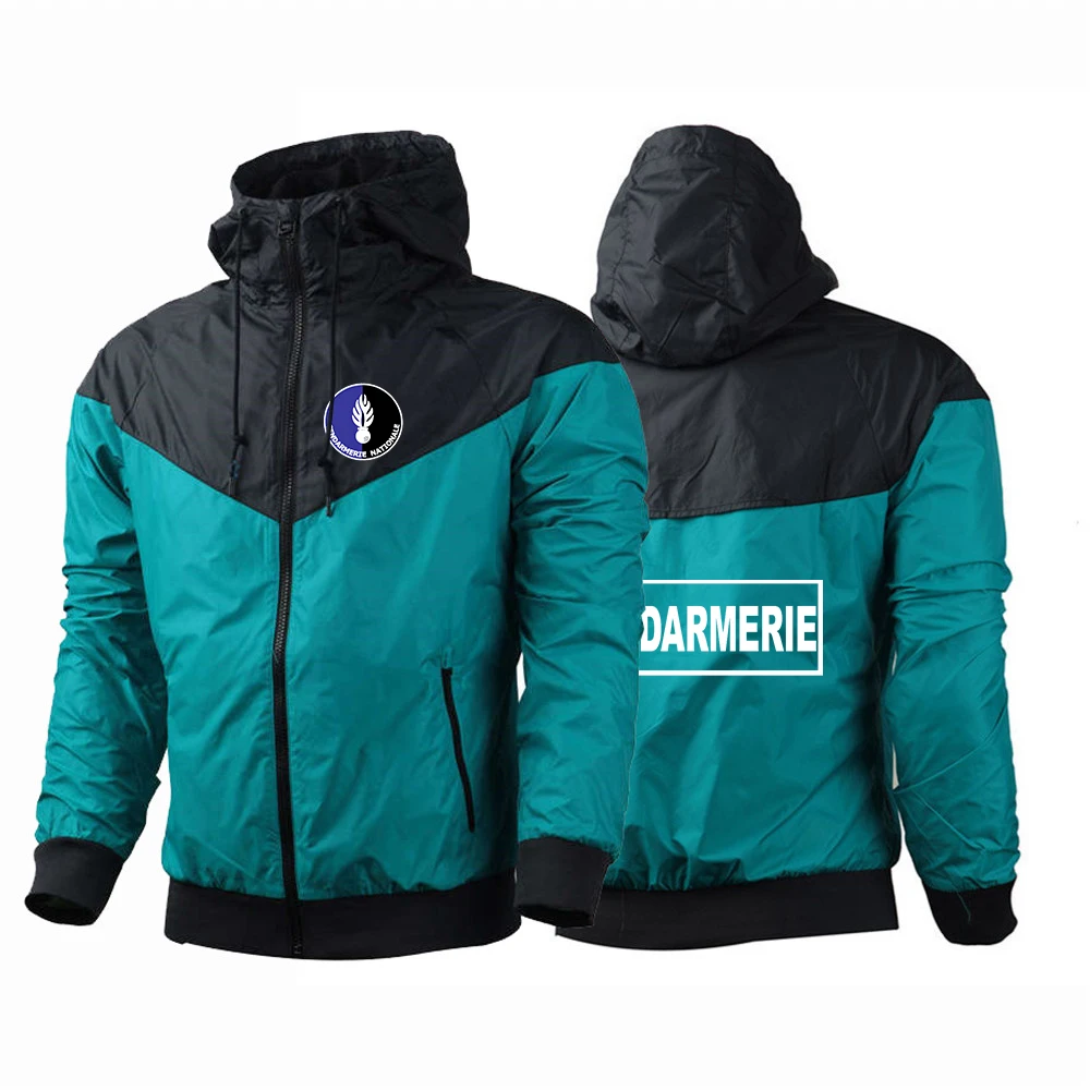 2024 French Gendarmerie New Men Printing Windbreaker Spring and Autumn Harajuku Windbreaker Zipper Jacket Tops