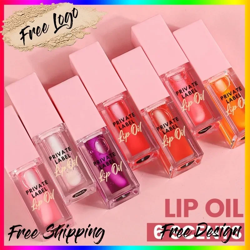 Custom Clear Water Lip Oil Moisturizing Nourish Long Lasting Natural Waterproof Lighten Lip Lines Plumping Bulk Makeup