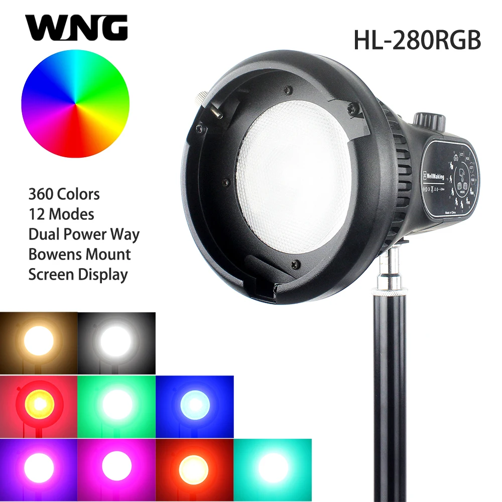 30W/40W COB RGB DSLR LED luz de vídeo estudio fotográfico en iluminación de cámara para fotografía interior y exterior Vlog
