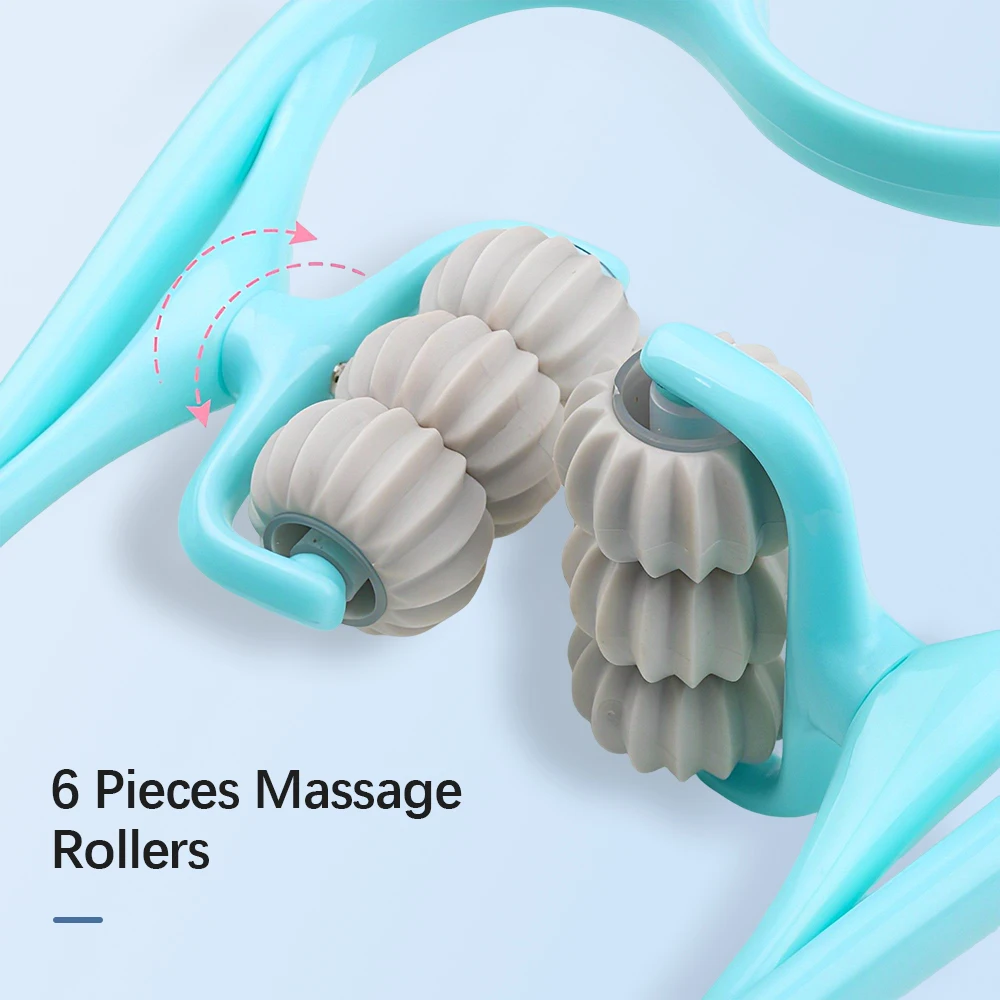 6-wheel Cervical Spine Massager Roller Neck Massager Back Pressing Massage Relax Relieve Non Slip Deep Muscle Massage Health