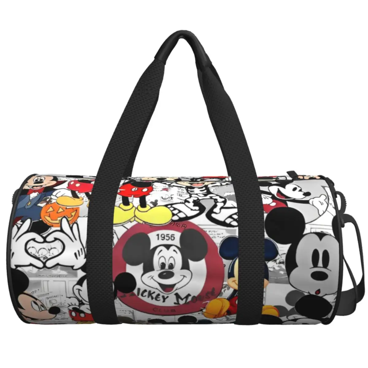 

Mickey Minnie Mouse Travel Bag Cute Cartoon Yoga Sports Bags Large Capacity Vintage Gym Bag Couple Custom Weekend Fitness Bag