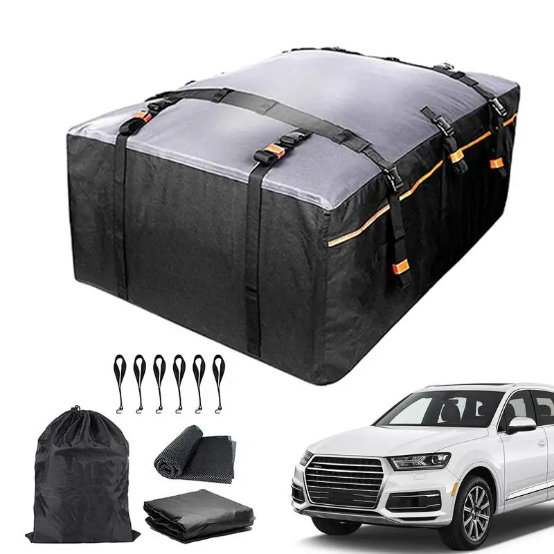 Rooftop Cargo Carrier Waterproof Rooftop Cargo Bag Car Roof Bag With Large Capacity Weatherproof Luggage Bag For Sedan SUV Van