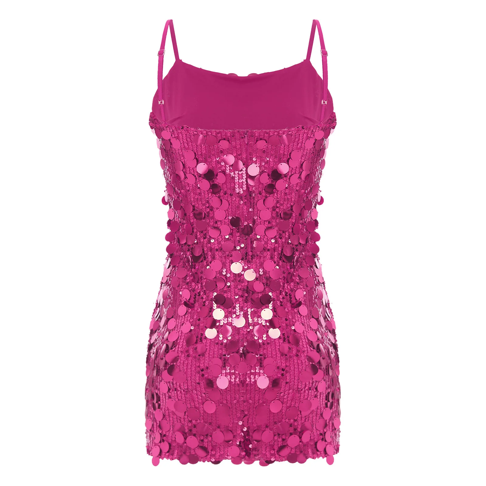 Women Sparkle Sequins Mini Camis Dress Spaghetti Straps Vestido Music Festival Clubbing Bodycorn Dress Cocktail Party Club Gown