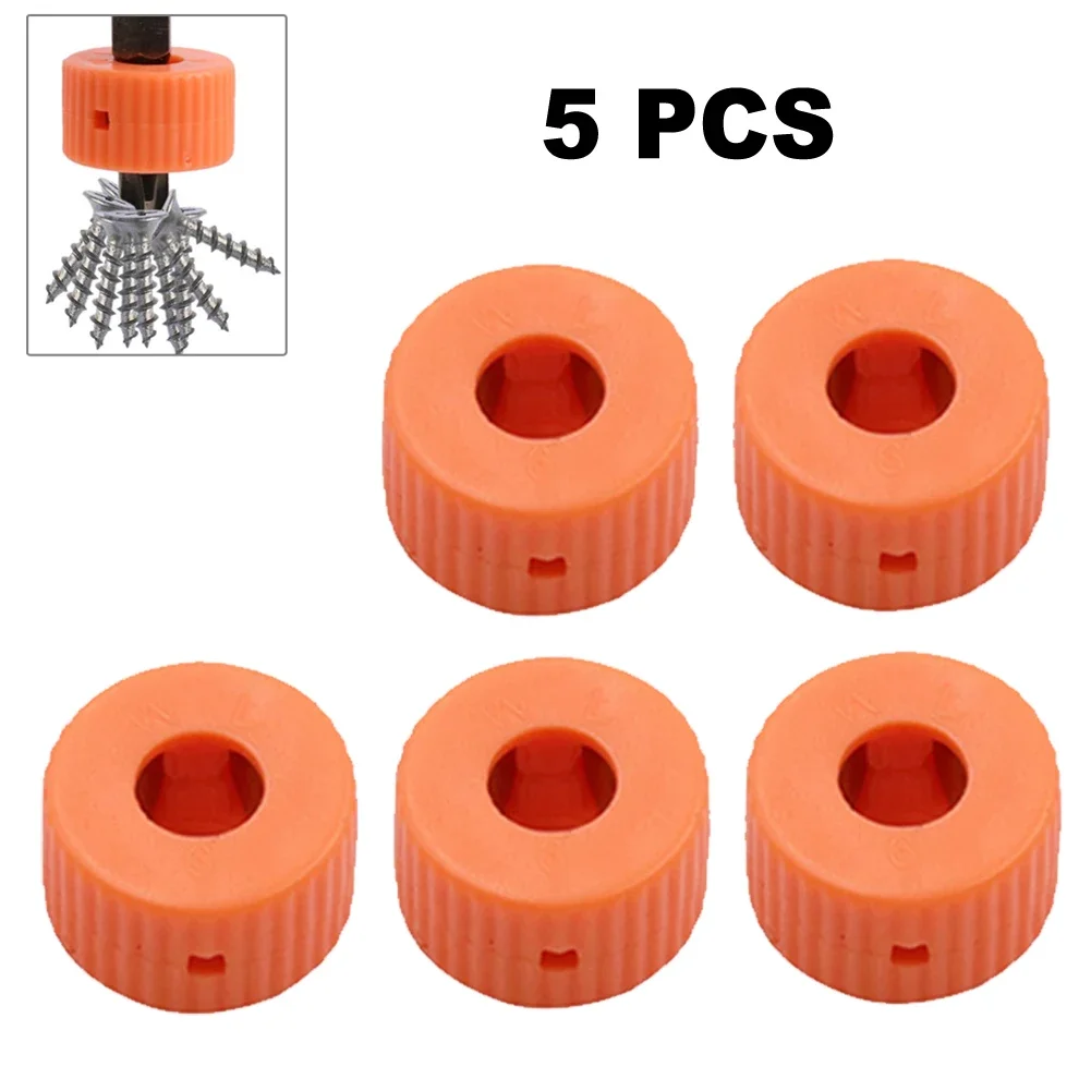 

5Pcs 7mm Orange Round Magnetic Ring Pick Up Tool Used For Magnetizer Ring For Screwdriver Bits Hand Tool Sets