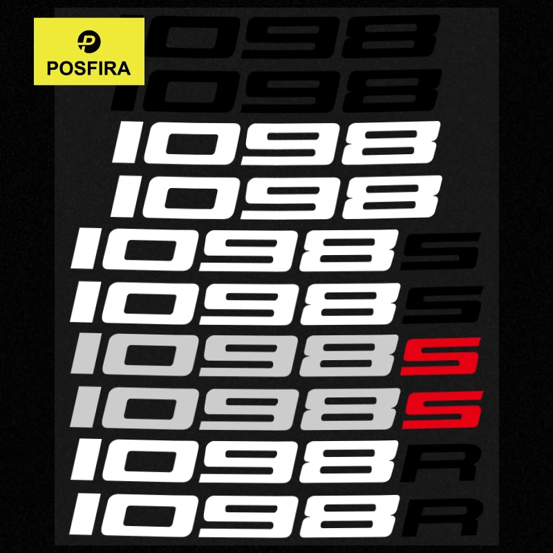 

POSFIRA Motorcycle Stickers Waterproof Decals for Ducati 1098 Carbon 1098S 1098R 2007 2008 2009 Parts Motorbike Accessories