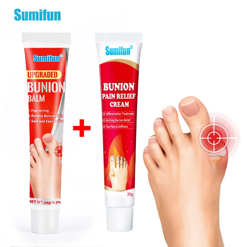 

2Pcs Sumifun New Gout Cream Bunion Hallux Valgus Treatment Ointment Finger Toes Orthopedic Swelling Pain Relief Care Plaster