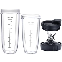 Blender 32Oz i 24 kubek Oz i z pokrywkami, 7 płetw ostrze ekstraktora, do BL480-30 BL483-30 Nutri Ninja