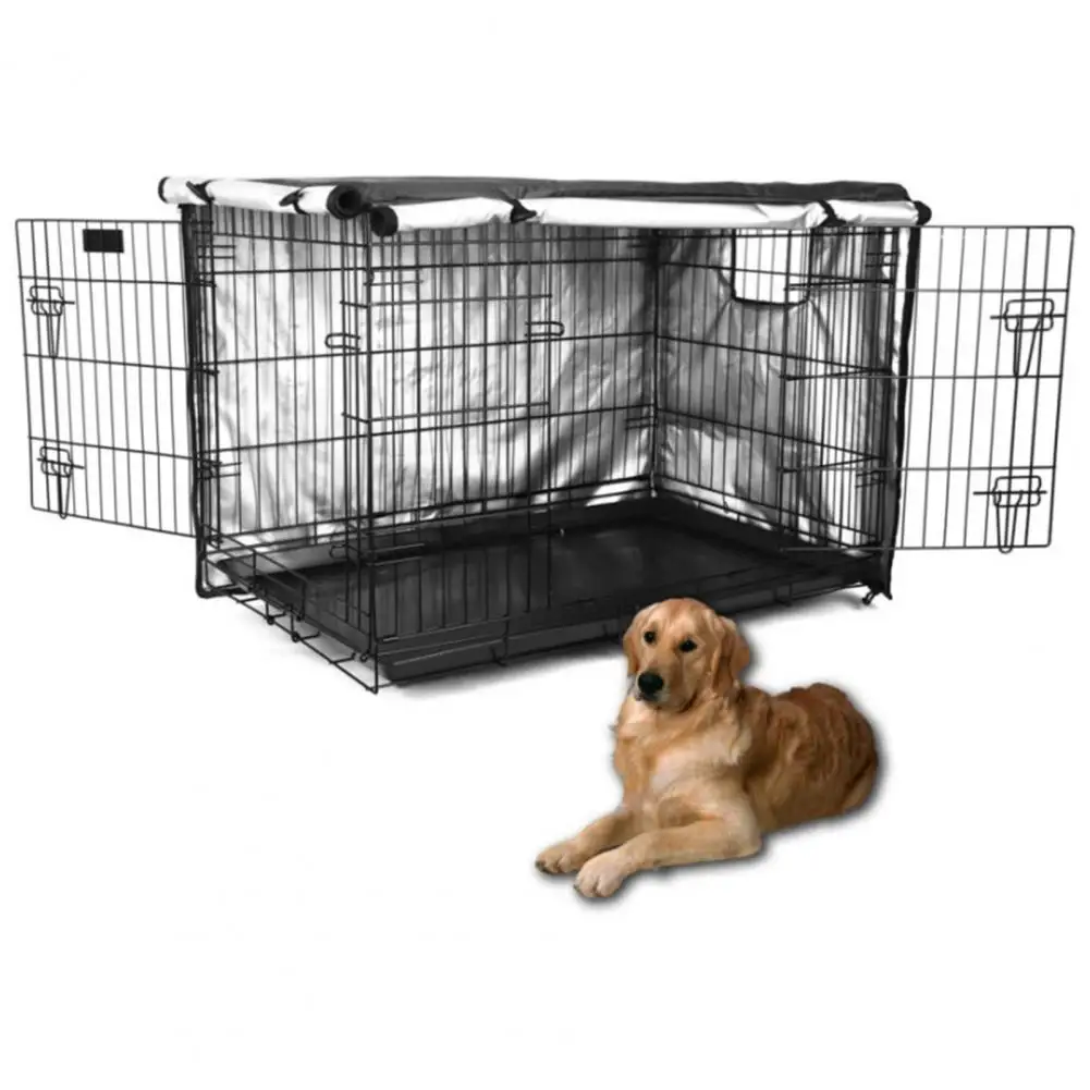 Wear-resistant Pet Cage Cover Breathable Blackout Foldable Ventilation Window Pet Crate Cover