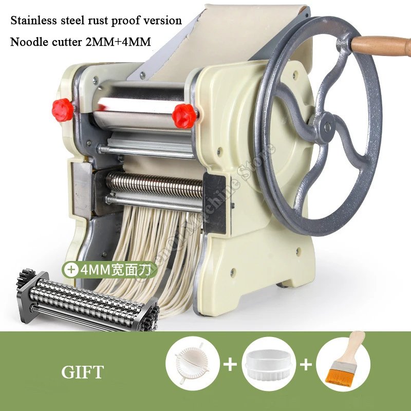 Rodillo de masa Manual de acero inoxidable, máquina para hacer Pasta, Dumpling, Wonton, colgador rodante de masa, máquina para hacer fideos