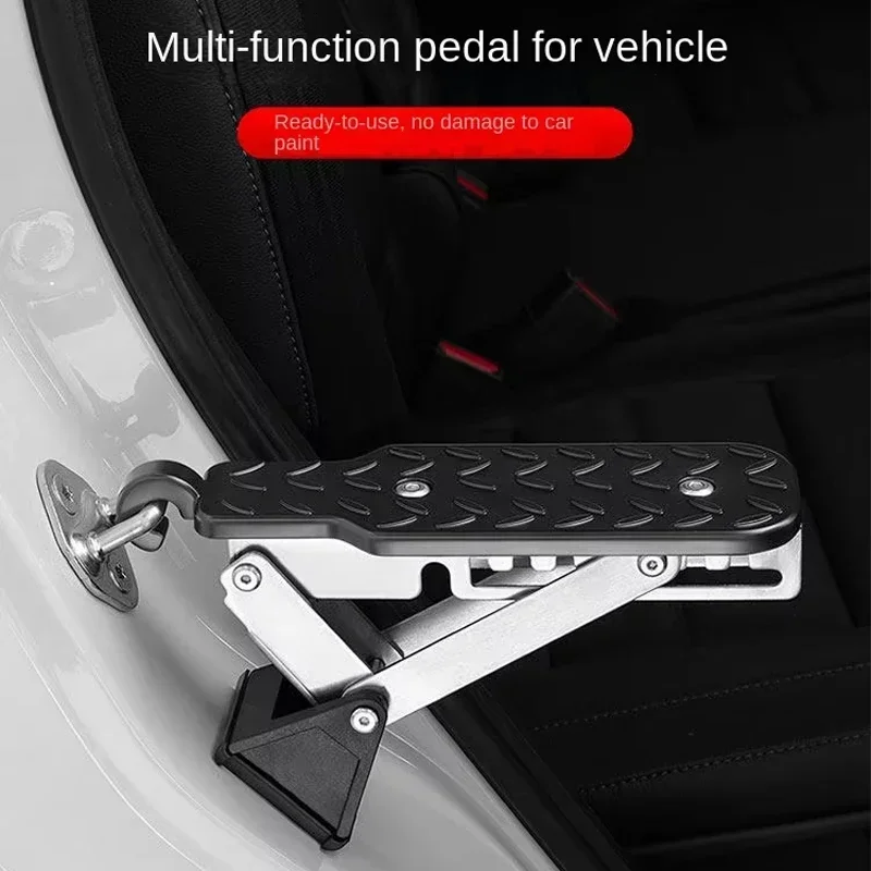 Foldable Car Door Step Pedal Universal Fit Door Latch Hook Roof Rack Access Auto Exterior Accessories
