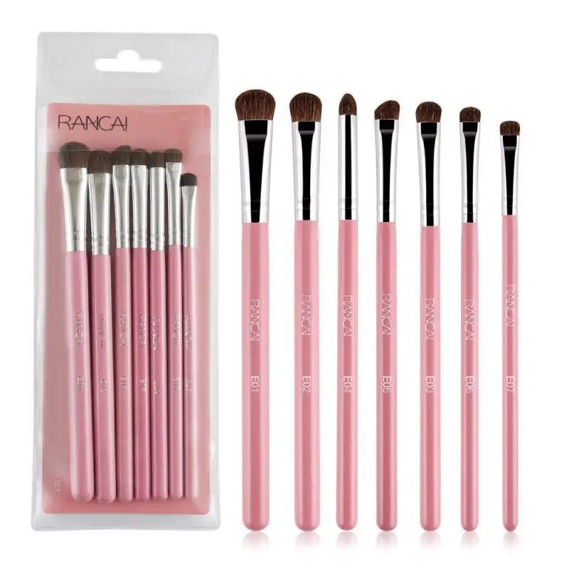 1 ~ 5PCS RANCAIEyeShadow Pennelli Set Cavallo Naturale Pony Capelli Cosmetici Miscelazione Sbavature Shader Pennelli per trucco Kit di cosmetici di bellezza