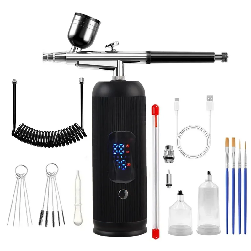 New Touch Screen High Pressure Oxygen Injector, 7.4V Handheld Home Beauty Device for Serum Infusion