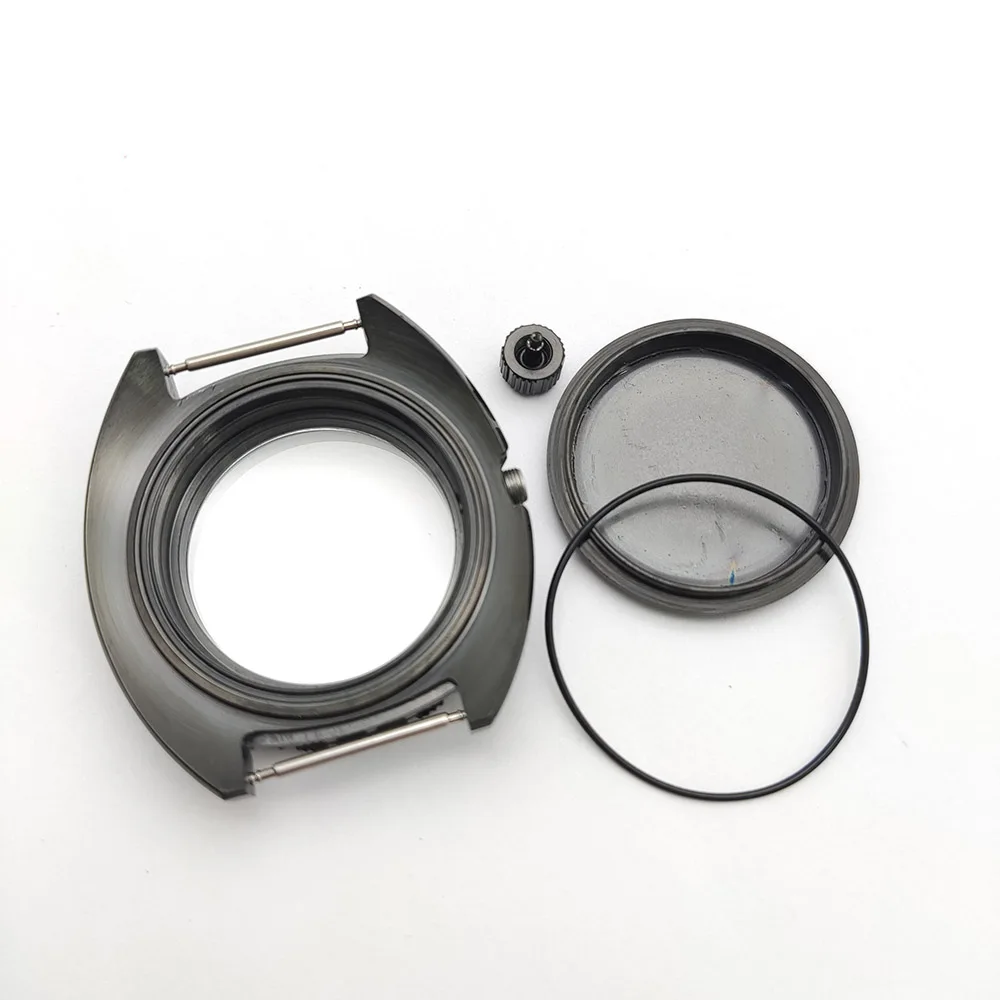 42mm Watch Case Sapphire Crystal Abalone Double Character Display 316L Case Fit NH34 NH35 NH36 NH38 NH39 NH70 NH72 Movement