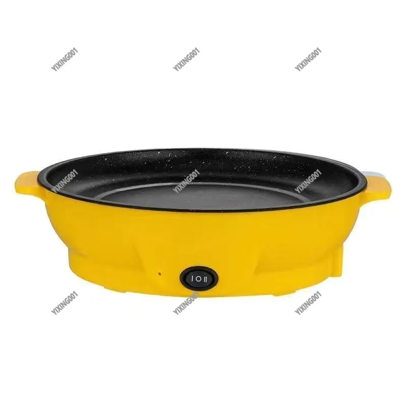 

Мини-электрическая сковорода-гриль с антипригарным покрытием — бездымная универсальная кастрюля для домашнего общежития, аксессуар для жарки барбекю