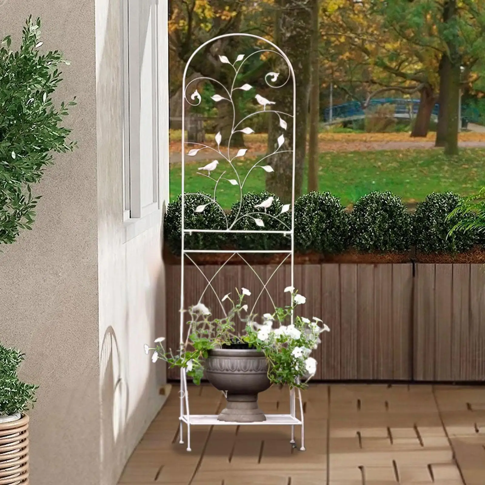 

Garden Trellis Potted Plants Trellis Multifunctional Flower Pot Stand Decorative Flower Plant Support for Porches Backyard