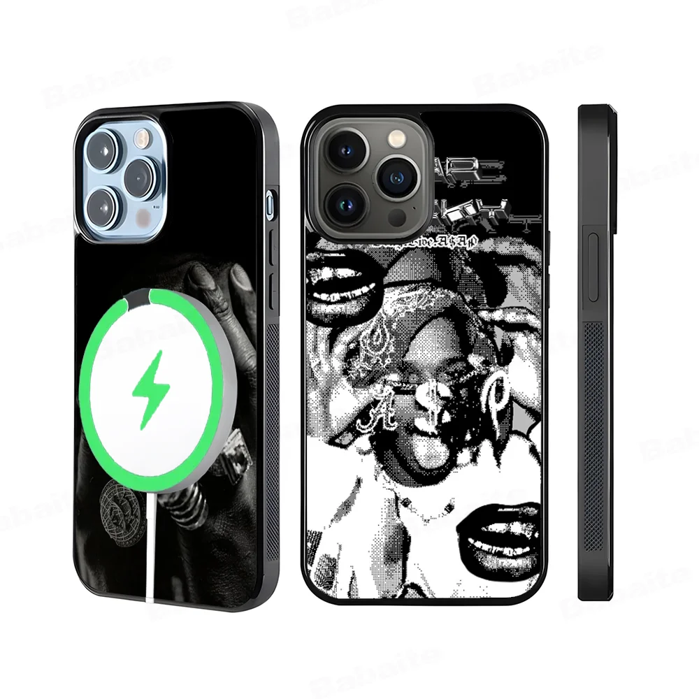 Singer A-Asap R-Rocky Phone Case Magesafe Magnetic Wireless Charge Case For iPhone 16 11 12 13 14 15 Pro Max Plus Mini