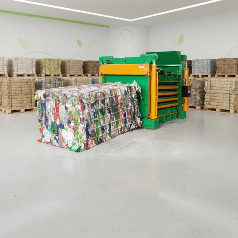 Customized 200T Hydraulic Rice Husk Horizontal Baler Machine Wastepaper Horizontal Baling Press Baler Baling Machines