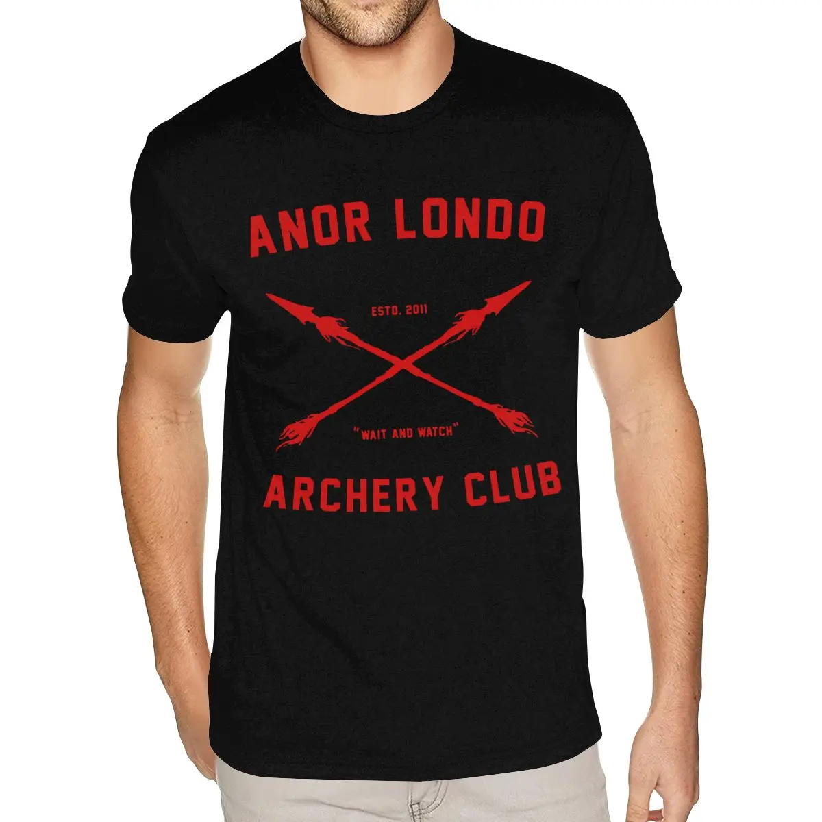 Design Anor Londo Archery Club Tee Shirts for Men S-6XL Short Sleeves 100 Cotton Black Crew Neck T-Shirts