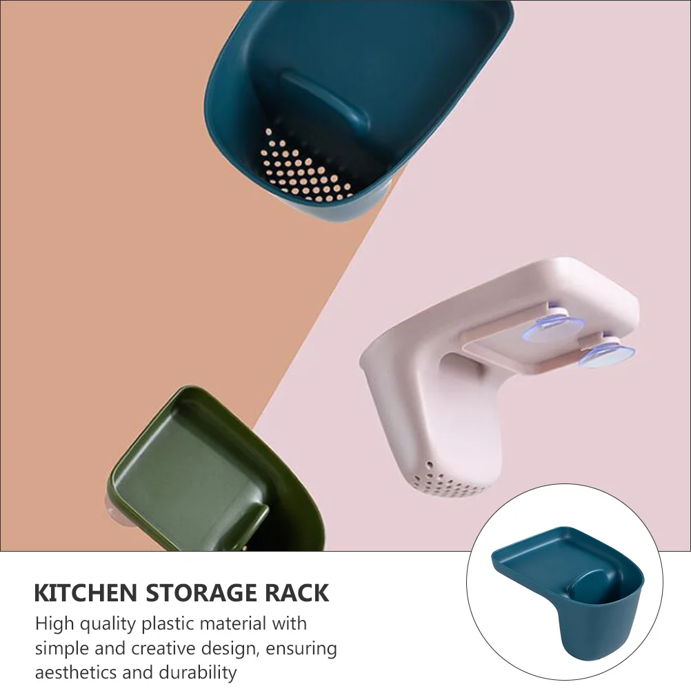 

1pc Kitchen Sink Storage Rackdrain Shelf Organizer Plastic Holder Cutlery Container Drainage Basketpunch Free