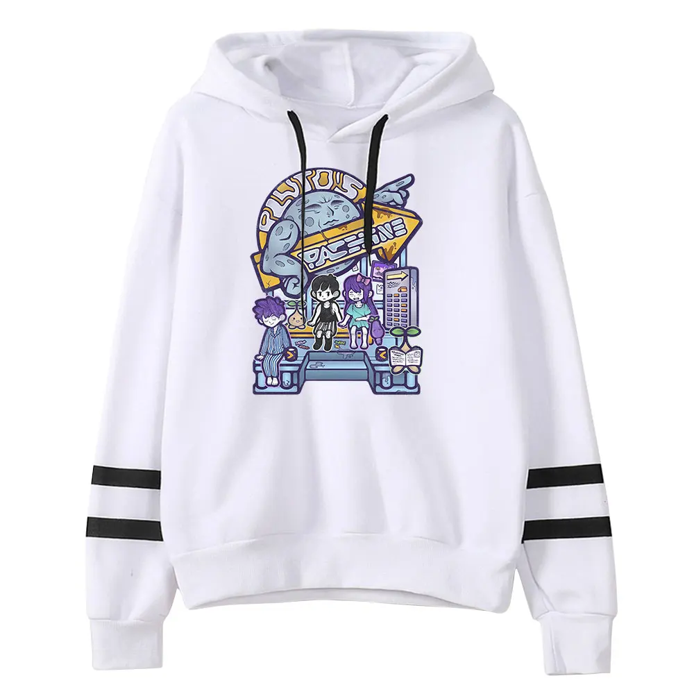 Omori Pluto's Spaceline Pullover Hoodie Unisex Hooded Sweatshirt Long Sleeve Fashion Tracksuit