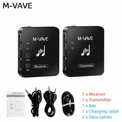 M-vave WP-10 2.4G Wireless System Earphone Monitor Rechargeable Transmission System Transmitter Receiver Mono Recording Function