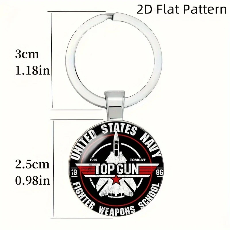 Premium Navy Zinc Alloy Keychain – Fighter Jet & Star Pattern, Exquisite Design for Car Keys, Patriotic Gift for Birthday Father
