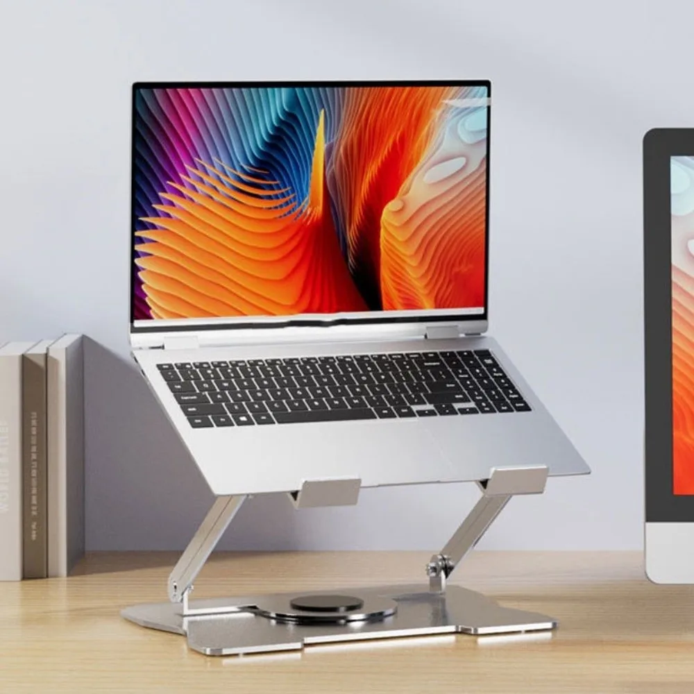 360° Rotation Rotatable Tablet Stand Adjustable Heat Dissipation Laptop Holder Foldable Anti Slip Laptop Metal Bracket Notebook