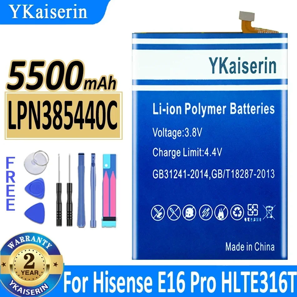 

5500mAh YKaiserin Battery LPN385440C for Hisense E16 Pro E16Pro HLTE316T Mobile Phone Batteries