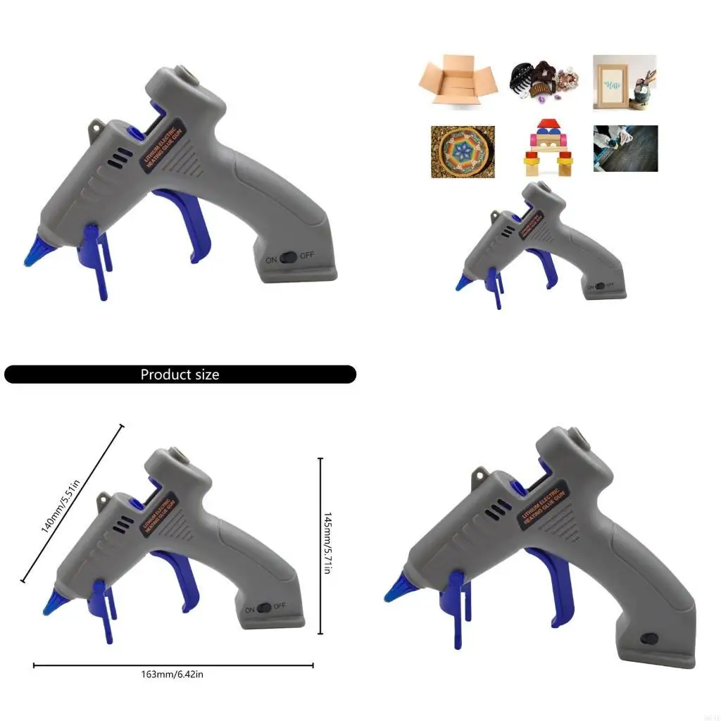 

964E Compact Hot Glues Guns with Not Drop Design and Aluminum Silicone Nozzle