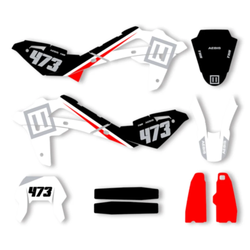 

SPACE Custom Motorcycle Graphics Background Decal Stickers Kits for Husqvarna TE250 2008 2009 2010 2011 2012 2013