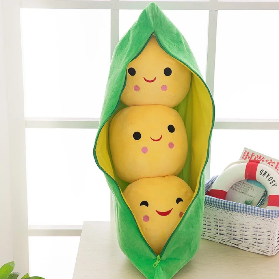 Pea Pillow Doll 25/40/70cm Soft Stuffed Plushies Cute Plush Toy Children's Sleep Comfort Doll Girl Gift Sofa Ornament
