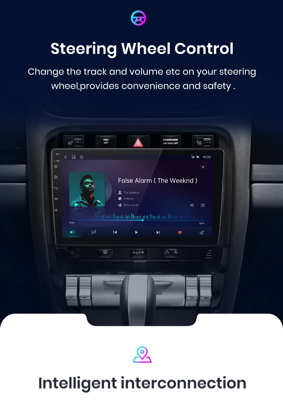 Junsun kabelloses carplay android auto autoradio für porsche cayenne 1 9pa 2002-2010 gps multimedia 2 din systeme stereo – Detail 15