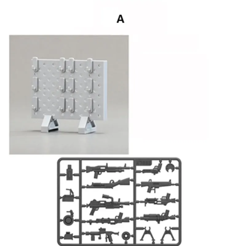 مجموعة جدران تخزين سلاح السلاح العسكري لبنات البناء بأرقام SWAT رفوف لطراز مدفع الأسلحة ملحقات ألعاب الطوب MOC هدية للأولاد