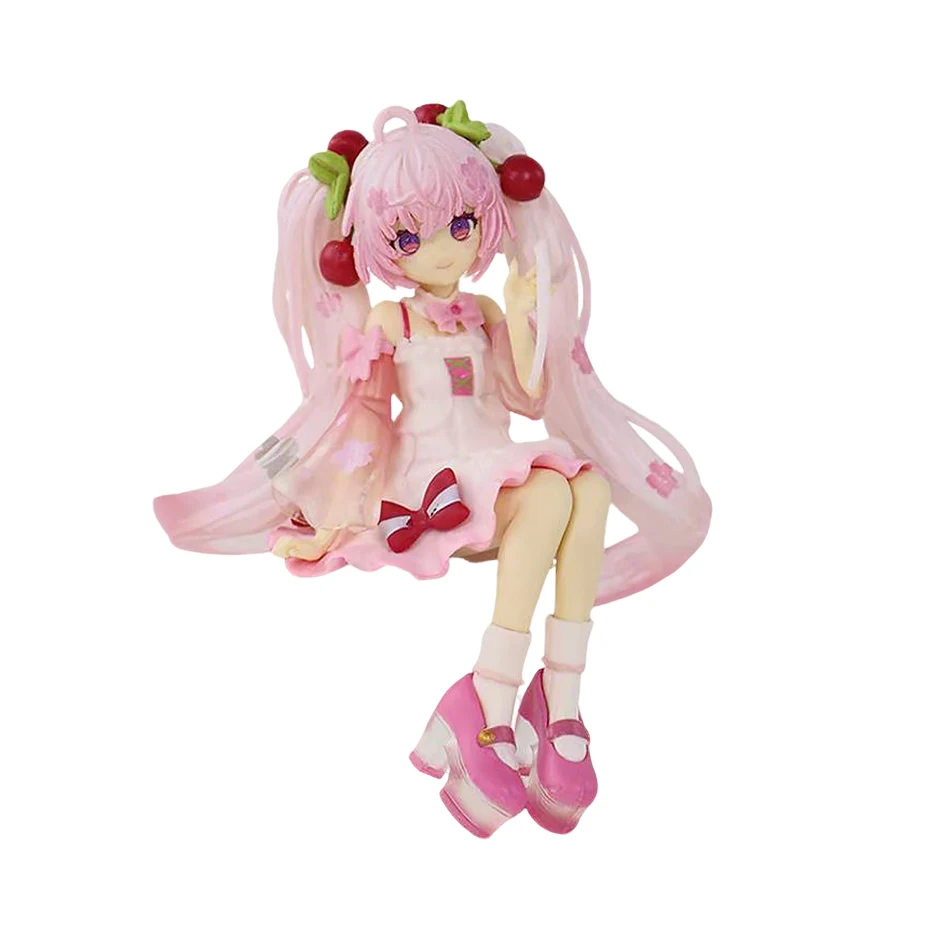 2026 14cm Hatsune Miku Vocaloid Noodles Stopper Cherry Blossom Sakura Figurka Akcji Model Zabawka Domowa Kawaii Miku Prezent Urodzinowy