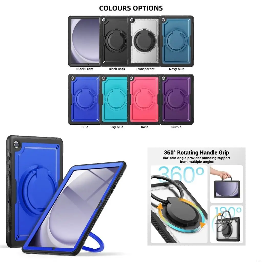 E1PF 360 Degree Rotating Stand Case For Tab 11inch 2023 Shockproof Case Rotating Stand Multi Viewing Stand