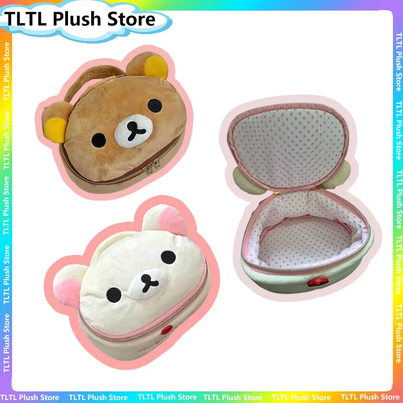 

Мультяшный медведь Rilakkuma, плюшевая игрушка, портативная косметичка, сумка для мытья, большая емкость, органайзер для хранения CCD, милая мягкая мягкая кукла-животное