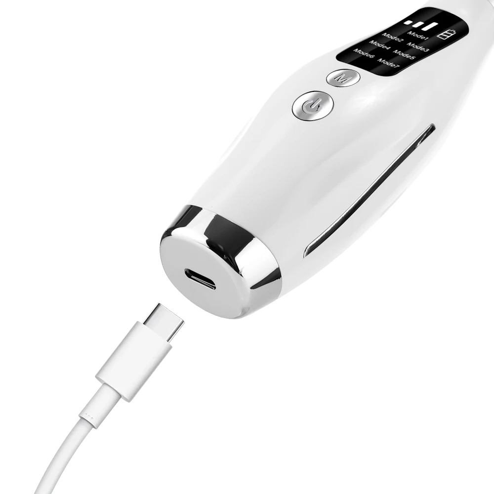 7 in 1 สีเครื่องนวดความงามสําหรับใบหน้าและคอ Red Light Therapy Wand สําหรับ Skin Care Home ใช้การสั่นสะเทือน Face Lifting Machine