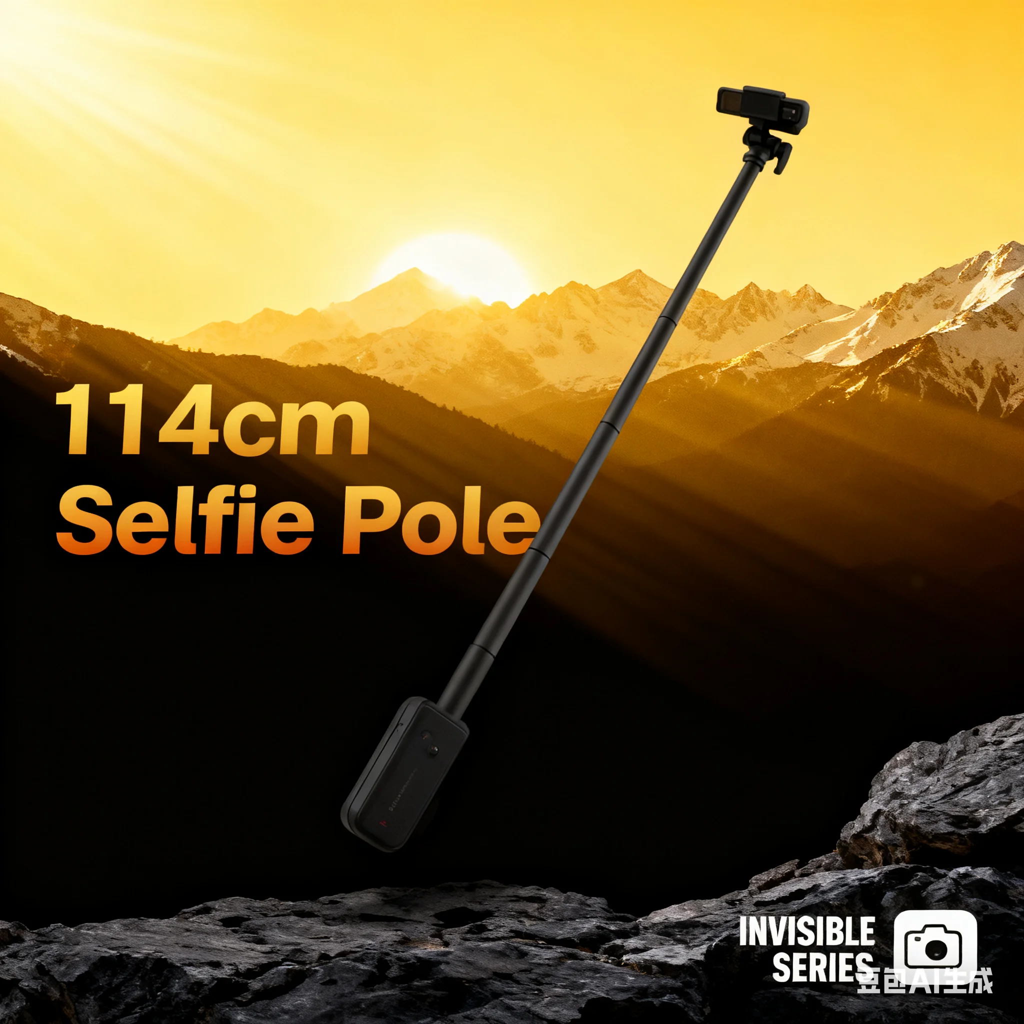 

Легкая выдвижная палка для селфи для Insta360 — 114 см, невидимая, автоматическое удаление плавающих снимков